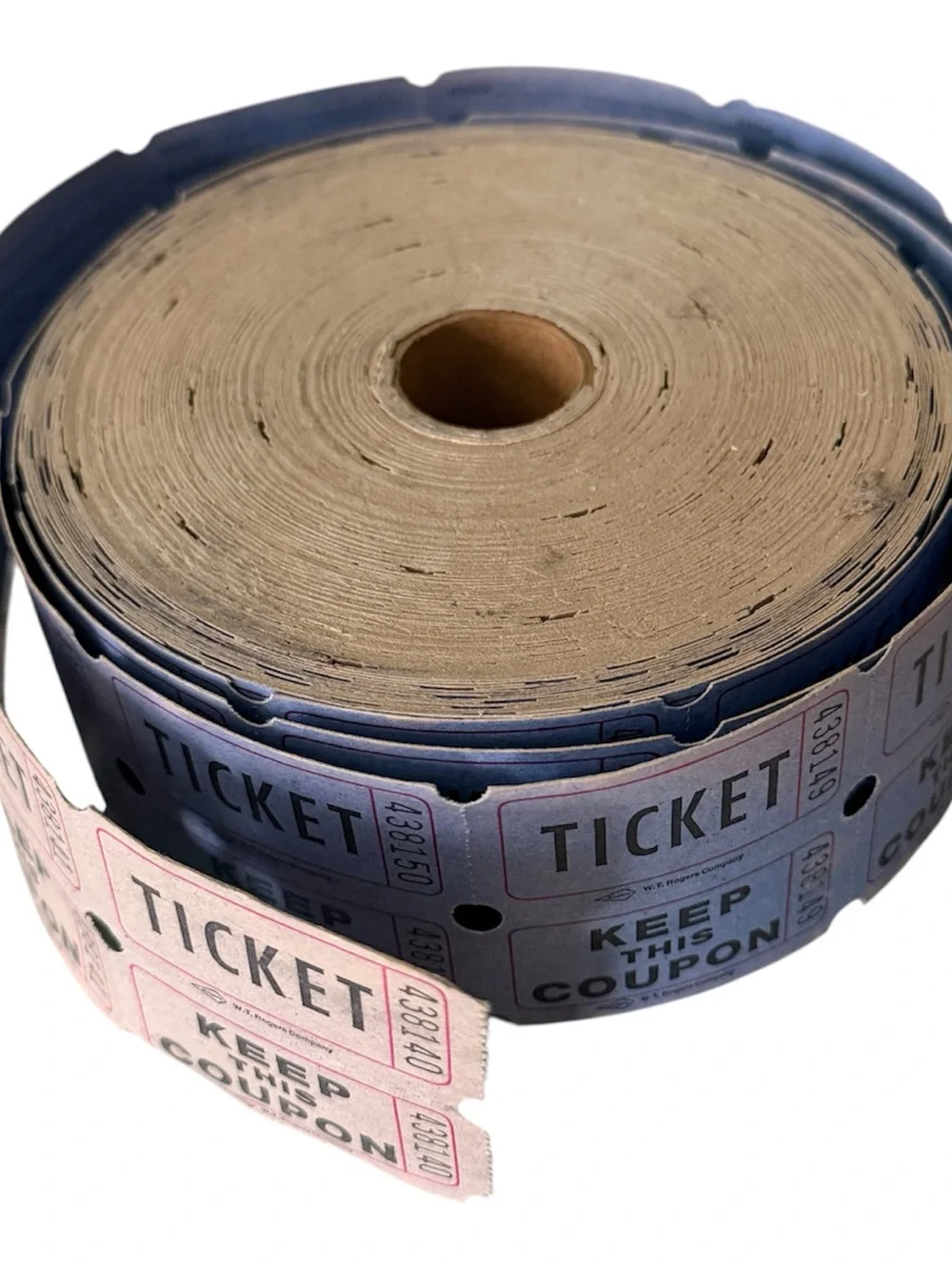 Dual-Roll Raffle Tickets - Orange and Tan - Unbranded Event Tickets